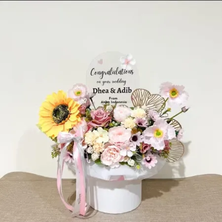 Bloom Box Akrilik Ucapan Wedding Periuk